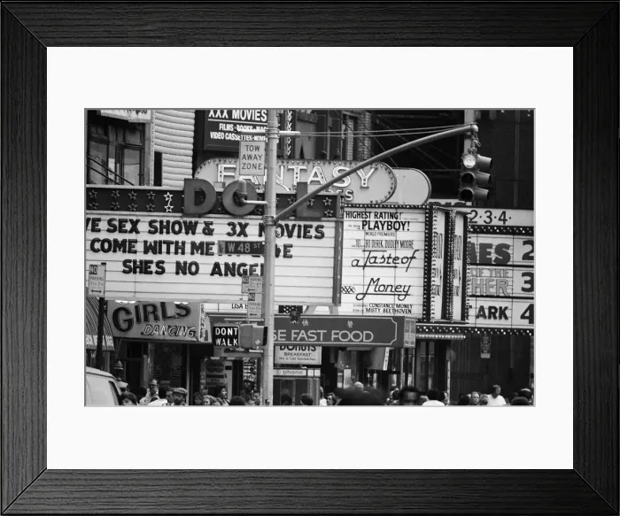 Framed Print : Clubs and movie houses in New York. September 1983 Framed Print : Clubs and movie houses in New York. September 1983