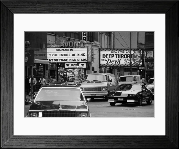 Framed Print : Clubs and movie houses in New York. September 1983 Framed Print : Clubs and movie houses in New York. September 1983