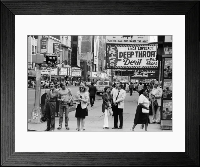 Framed Print : Clubs and movie houses in New York. September 1983 Framed Print : Clubs and movie houses in New York. September 1983