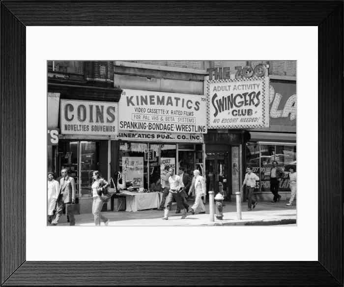 Framed Print : Clubs and movie houses in New York. September 1983 Framed Print : Clubs and movie houses in New York. September 1983