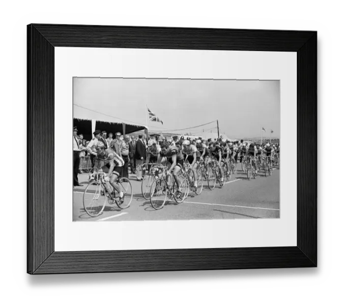 Framed Print : The Plymouth stage of the Tour De France. 29th June 1974
