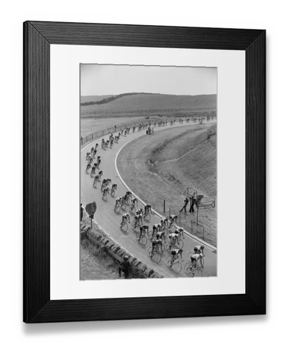 Framed Print : The Plymouth stage of the Tour De France. 29th June 1974