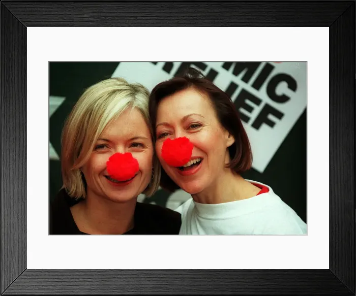 Framed Print : MARIELLA FROSTRUP WITH JENNY AGUTTER, COMIC RELIEF Framed Print : MARIELLA FROSTRUP WITH JENNY AGUTTER, COMIC RELIEF