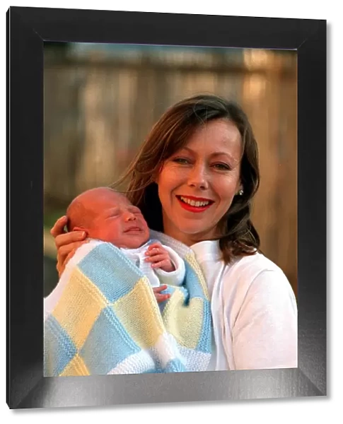 JENNY AGUTTER AND HER NEW BABY SON, JONATHAN - 1991
