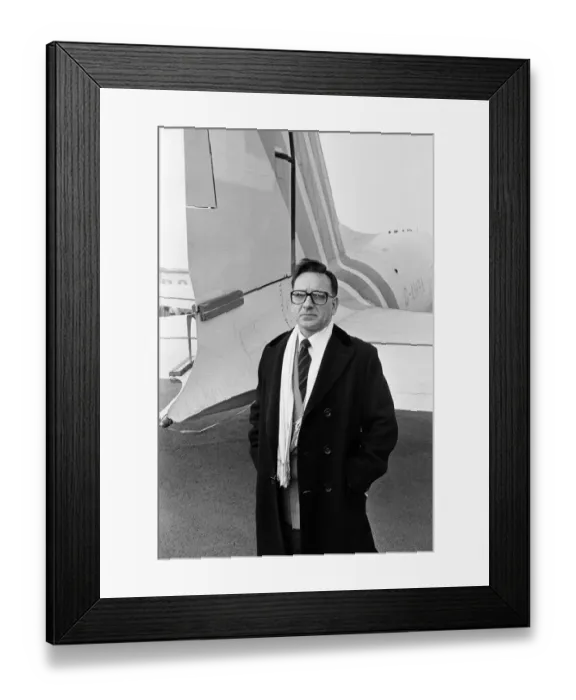 Framed Print : Ben Kingsley at Coventry Airport on the set of Testimony'. 9th March 1987 Framed Print : Ben Kingsley at Coventry Airport on the set of Testimony'. 9th March 1987