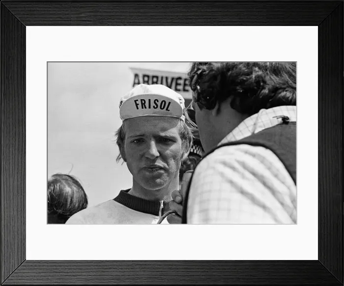 Framed Print : The Plymouth stage of the Tour De France. Winner of the second stage Henk Poppe of Framed Print : The Plymouth stage of the Tour De France. Winner of the second stage Henk Poppe of