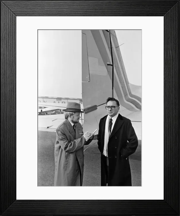 Framed Print : Ben Kingsley at Coventry Airport on the set of Testimony'. 9th March 1987 Framed Print : Ben Kingsley at Coventry Airport on the set of Testimony'. 9th March 1987