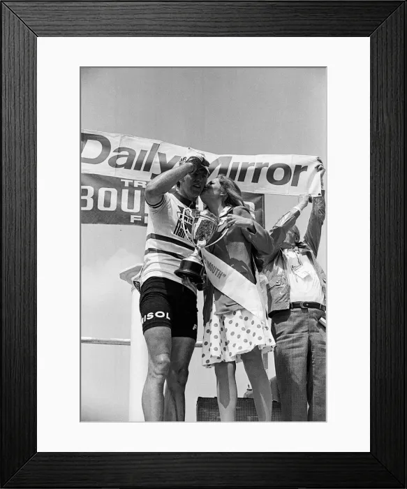 Framed Print : The Plymouth stage of the Tour De France. Winner of the second stage Henk Poppe of Framed Print : The Plymouth stage of the Tour De France. Winner of the second stage Henk Poppe of