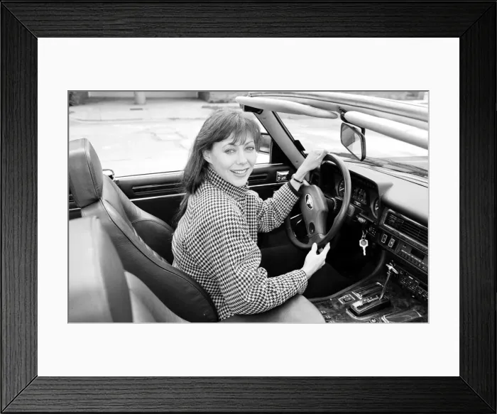 Framed Print : Jenny Agutter, actress, in her Jaguar XIS - 28 / 04 / 1988 Framed Print : Jenny Agutter, actress, in her Jaguar XIS - 28 / 04 / 1988