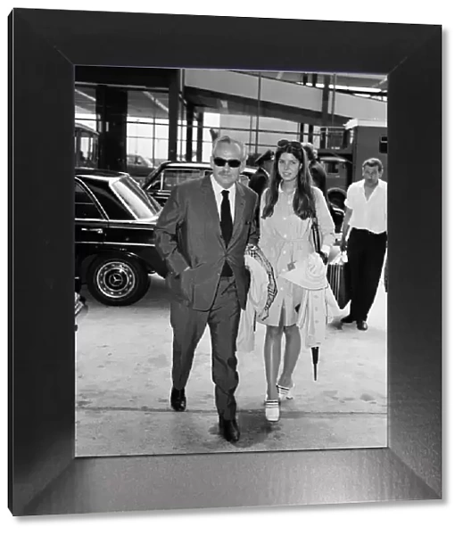 Prince Rainier and his daughter Princess Caroline leaving Heathrow Airport for Paris