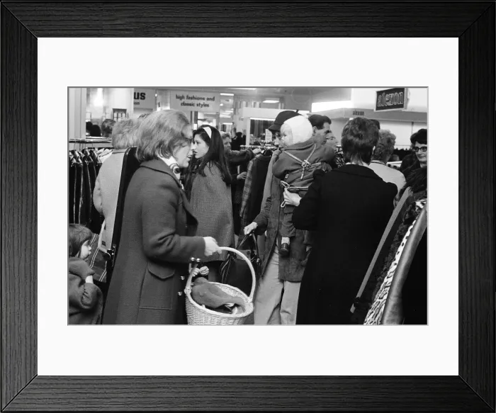Framed Print : Harveys Sale, Guildford, Surrey, Tuesday 5th January 1971 Framed Print : Harveys Sale, Guildford, Surrey, Tuesday 5th January 1971