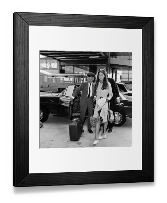 Framed Print : Princess Caroline of Monaco leaving Heathrow Airport for Paris