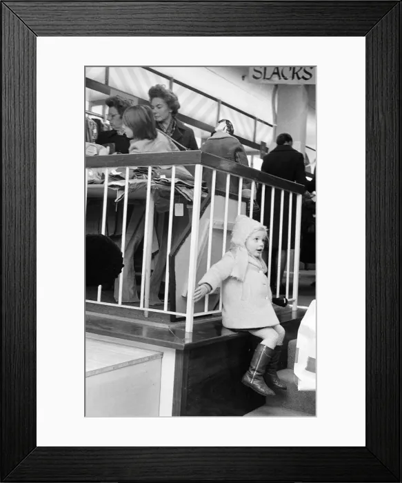 Framed Print : Harveys Sale, Guildford, Surrey, Tuesday 5th January 1971