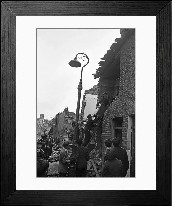 Framed Print : The clear up operation and the search for survivors and victims of the first V1 attack Framed Print : The clear up operation and the search for survivors and victims of the first V1 attack
