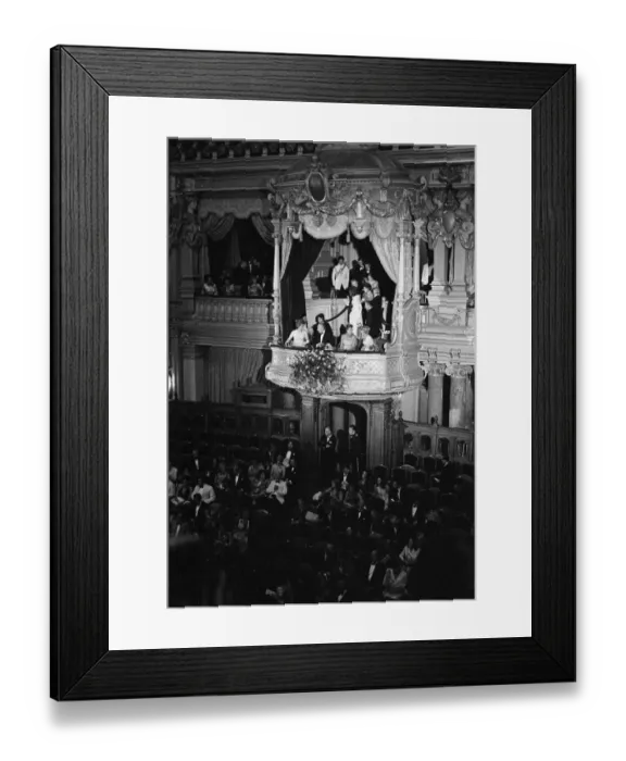 Framed Print : Princess Anne at the Opera de Monte-Carlo in Monte-Carlo alongside Prince Rainier