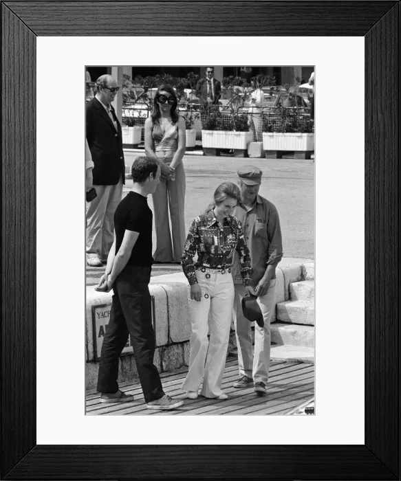 Framed Print : Princess Anne visits Monte Carlo Bay, Monaco. 27th June 1972 Framed Print : Princess Anne visits Monte Carlo Bay, Monaco. 27th June 1972