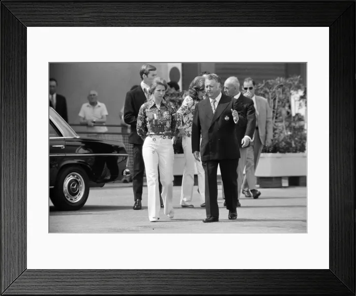 Framed Print : Princess Anne visits Monte Carlo Bay, Monaco. 27th June 1972 Framed Print : Princess Anne visits Monte Carlo Bay, Monaco. 27th June 1972