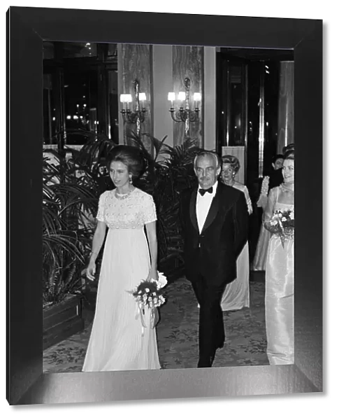 Princess Anne at the Opera de Monte-Carlo in Monte-Carlo alongside Prince Rainier
