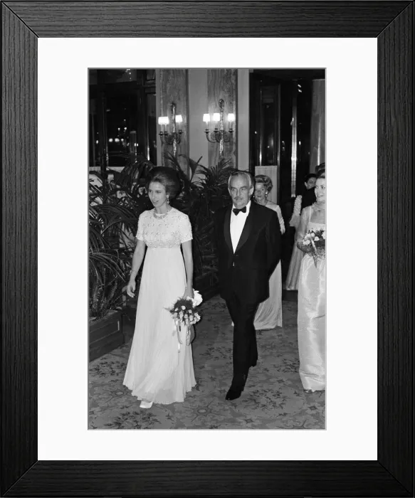 Framed Print : Princess Anne at the Opera de Monte-Carlo in Monte-Carlo alongside Prince Rainier