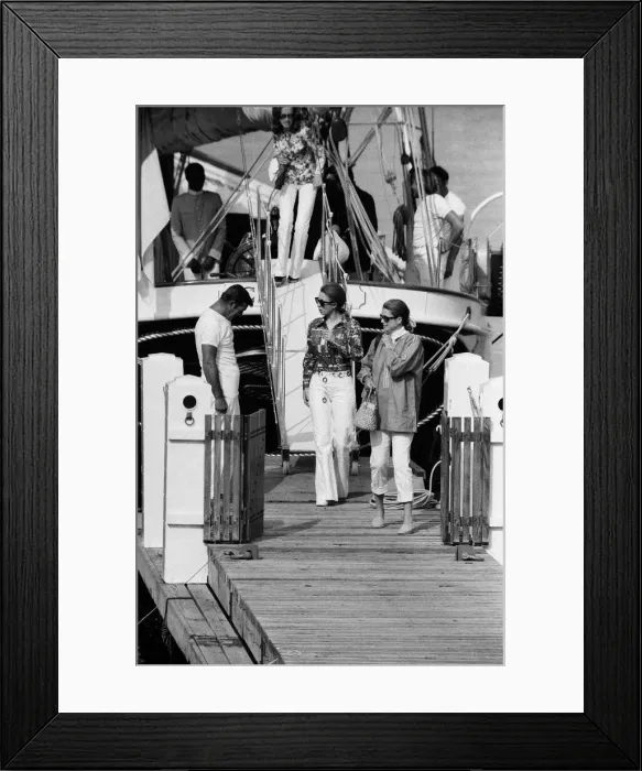 Framed Print : Princess Grace of Monaco hosts Princess Anne for lunch aboard her family schooner Cecelia Framed Print : Princess Grace of Monaco hosts Princess Anne for lunch aboard her family schooner Cecelia