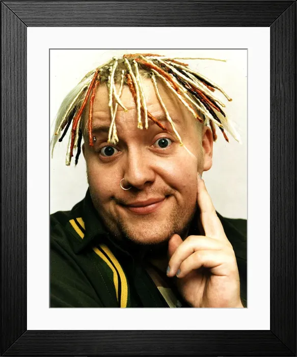 Framed Print : Ewan Macleod Sunday Mail pop writer nose ring hair braids