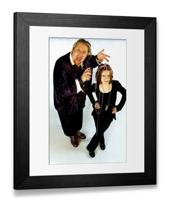 Framed Print : Ewan MacLeod and Mari Steven television presenters Chartbite Chart Bite pop music Framed Print : Ewan MacLeod and Mari Steven television presenters Chartbite Chart Bite pop music