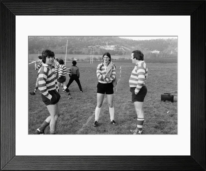 Framed Print : Jean McCollister, 22, from Seattle USA, playing rugby for Dorking Surrey against Framed Print : Jean McCollister, 22, from Seattle USA, playing rugby for Dorking Surrey against