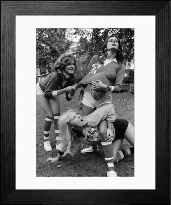 Framed Print : Women at a practice match at Lincolns Inn Fields for the World Framed Print : Women at a practice match at Lincolns Inn Fields for the World