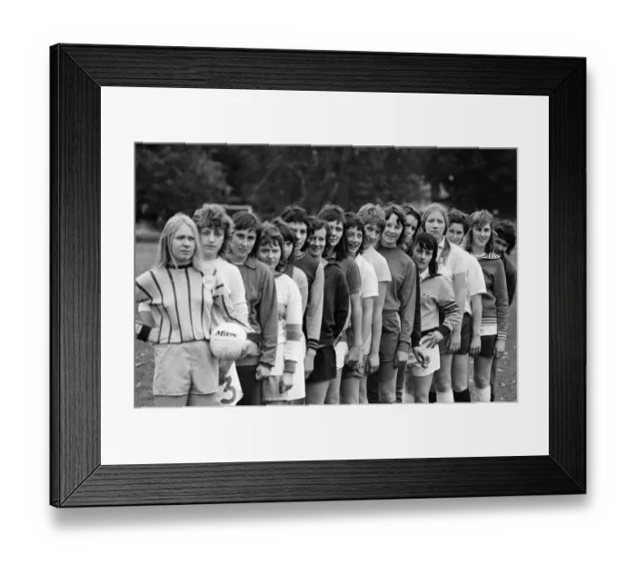Framed Print : The England womens football team who are to play Holland training at Bisham Abbey Framed Print : The England womens football team who are to play Holland training at Bisham Abbey