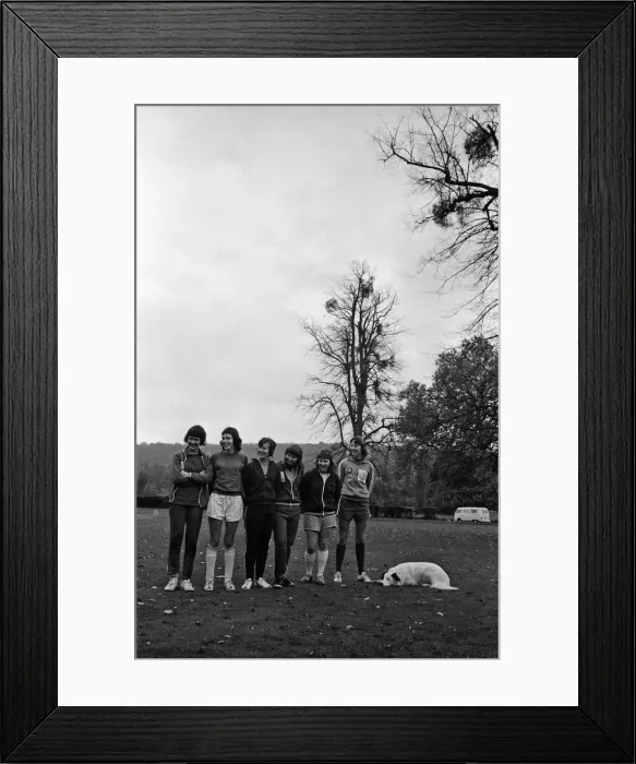 Framed Print : The England womens football team who are to play Holland training at Bisham Abbey Framed Print : The England womens football team who are to play Holland training at Bisham Abbey