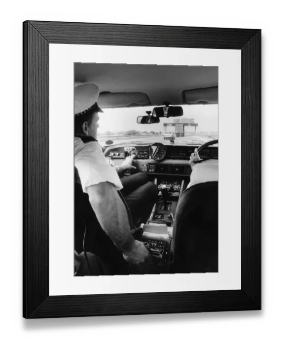 Framed Print : Patrol Car, Cambridge Police Feature, 28th July 1986 Framed Print : Patrol Car, Cambridge Police Feature, 28th July 1986