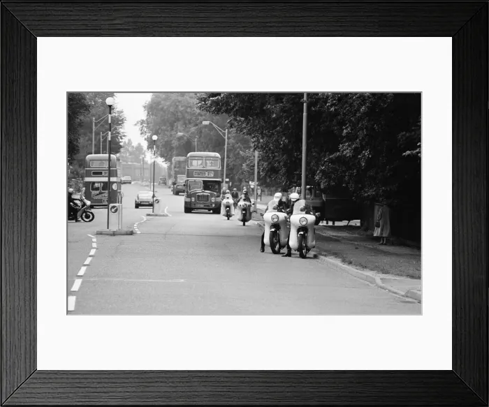 Framed Print : Police MotorCycle Riders, Cambridge, 3rd July 1972 Framed Print : Police MotorCycle Riders, Cambridge, 3rd July 1972