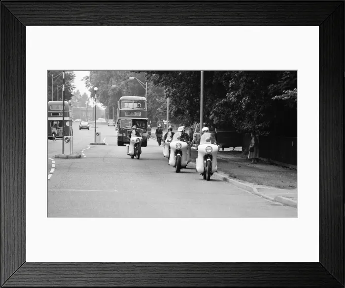 Framed Print : Police MotorCycle Riders, Cambridge, 3rd July 1972 Framed Print : Police MotorCycle Riders, Cambridge, 3rd July 1972