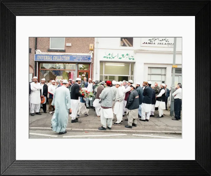 Framed Print : The body of internationally renowned religious leader, Muhammad Abdul Wahab Siddiqi