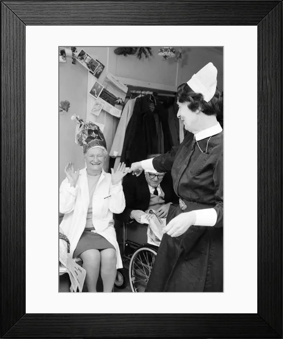 Framed Print : Christmas Party at St Lukes Hospital, Guildford, Tuesday 22nd December 1970