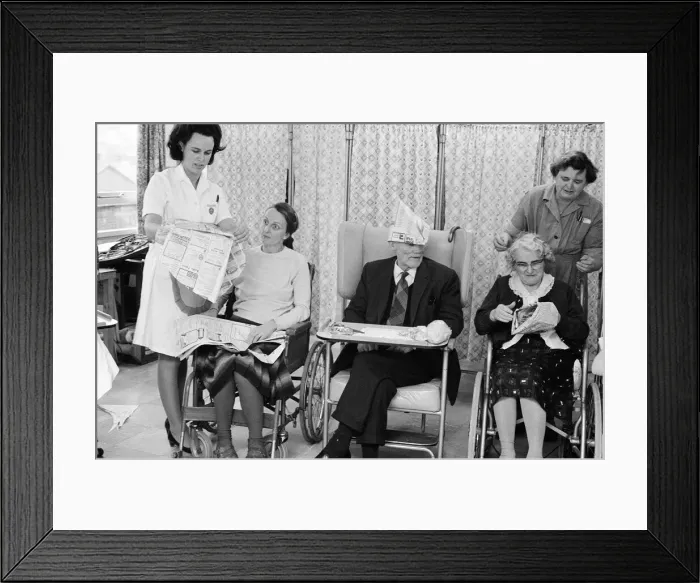 Framed Print : Christmas Party at St Lukes Hospital, Guildford, Tuesday 22nd December 1970 Framed Print : Christmas Party at St Lukes Hospital, Guildford, Tuesday 22nd December 1970