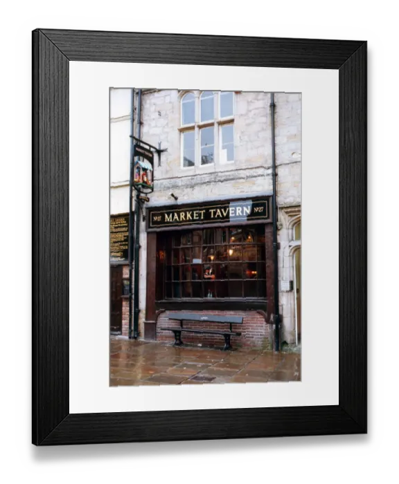 Framed Print : Market Tavern pub in, Durham. October 1994
