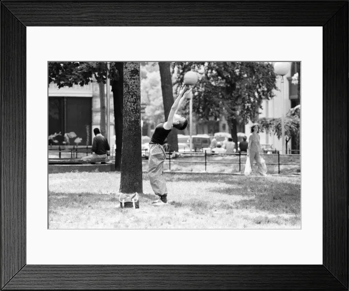 Framed Print : Yoga in the Park, New York, USA, June 1984