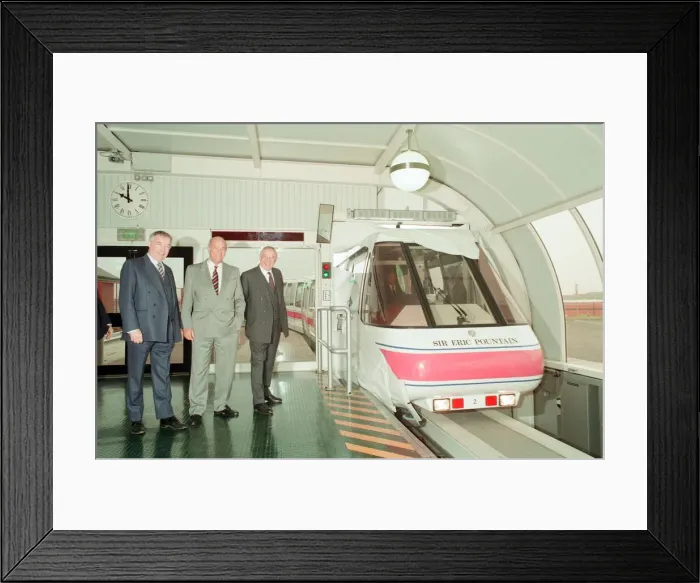 Framed Print : Monorail Opening at Merry Hill Shopping Centre in Brierley Hill Framed Print : Monorail Opening at Merry Hill Shopping Centre in Brierley Hill