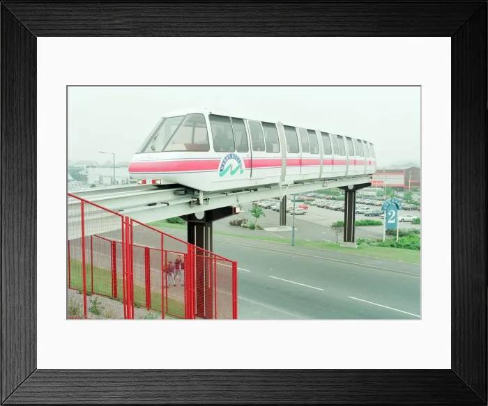 Framed Print : Monorail Opening at Merry Hill Shopping Centre in Brierley Hill Framed Print : Monorail Opening at Merry Hill Shopping Centre in Brierley Hill