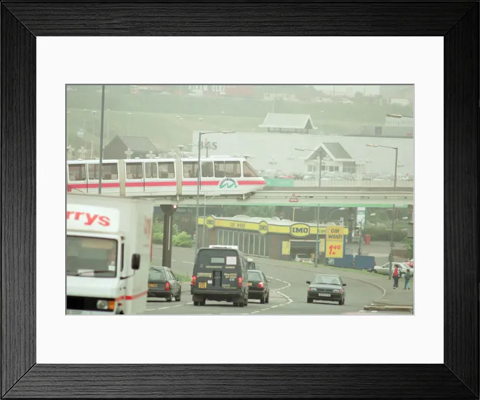 Framed Print : Monorail Opening at Merry Hill Shopping Centre in Brierley Hill Framed Print : Monorail Opening at Merry Hill Shopping Centre in Brierley Hill