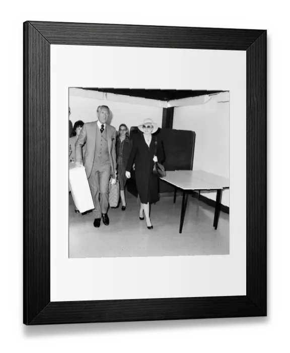 Framed Print : Princess Grace of Monaco at London Heathrow Airport. July 1981