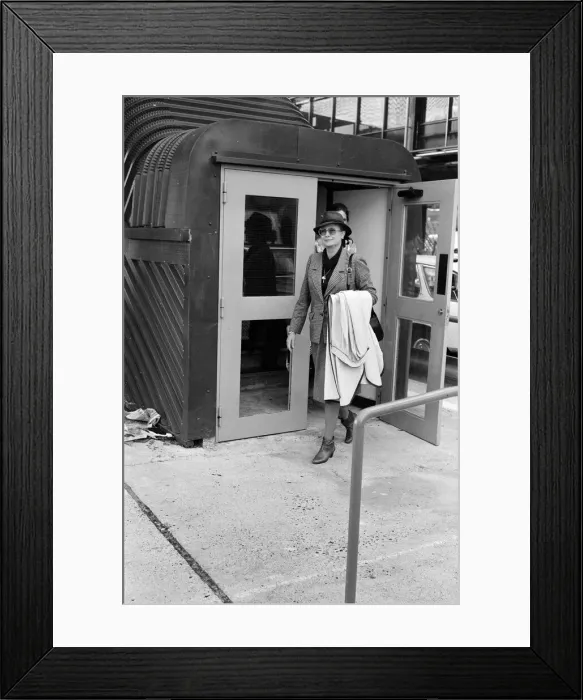 Framed Print : Princess Grace of Monaco at London Heathrow Airport, arriving from Paris