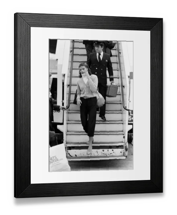 Framed Print : Prince Rainier of Monaco and family arriving at Heathrow airport from Nassau after a 10 Framed Print : Prince Rainier of Monaco and family arriving at Heathrow airport from Nassau after a 10