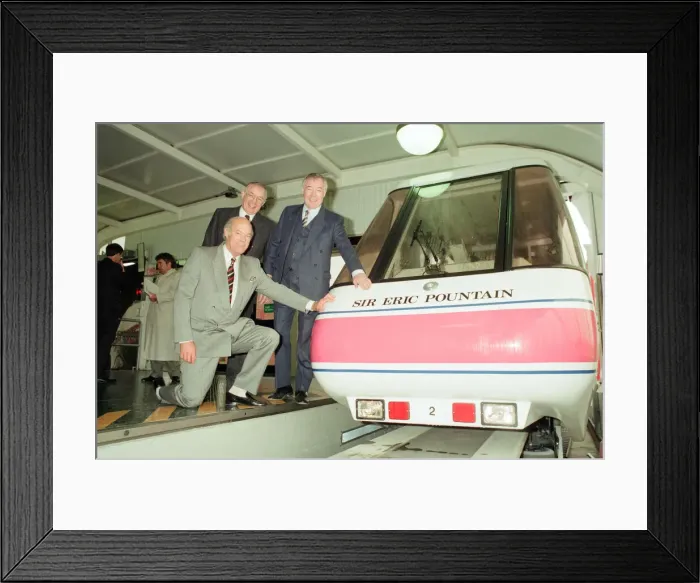 Framed Print : Monorail Opening at Merry Hill Shopping Centre in Brierley Hill