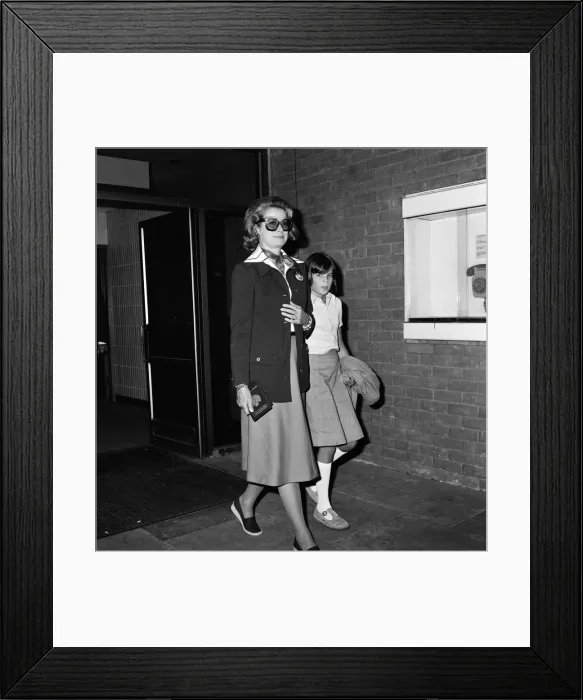 Framed Print : Princess Grace of Monaco and her ten-year-old daughter Princess Stephanie arrived in Framed Print : Princess Grace of Monaco and her ten-year-old daughter Princess Stephanie arrived in