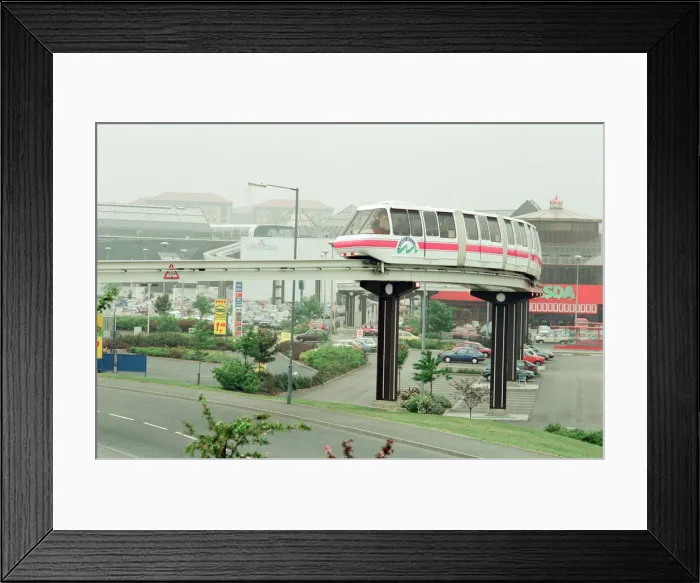 Framed Print : Monorail Opening at Merry Hill Shopping Centre in Brierley Hill Framed Print : Monorail Opening at Merry Hill Shopping Centre in Brierley Hill