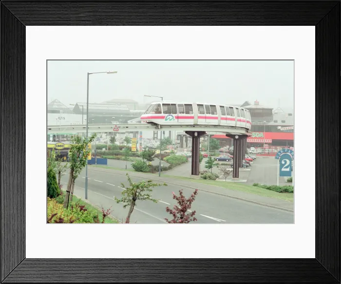 Framed Print : Monorail Opening at Merry Hill Shopping Centre in Brierley Hill
