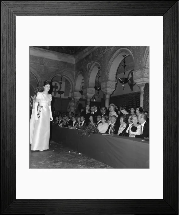 Framed Print : Jacqueline Kennedy, Princess Grace of Monaco and Prince Rainier at Spain
