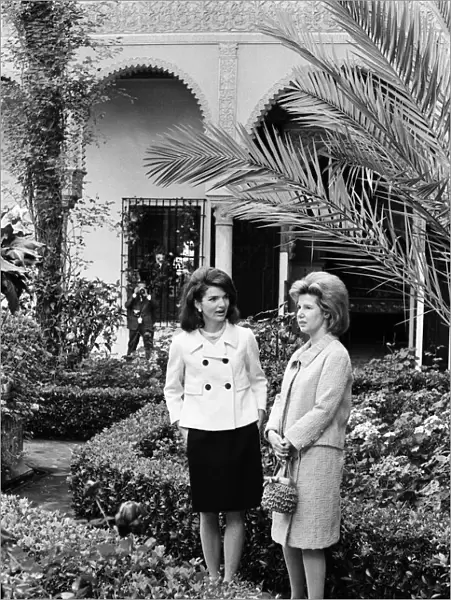 Jacqueline Kennedy, and the Duchess of Alba. Seville, Spain. April 1966